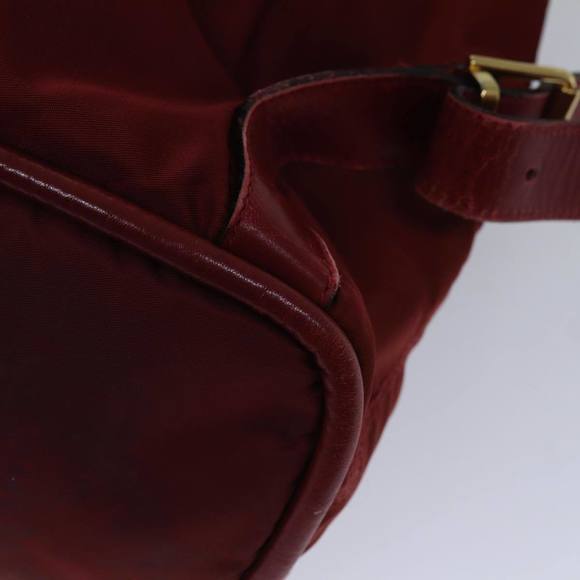 CELINE Backpack Nylon Red Gold Auth bs17197 - Picture 13 of 16
